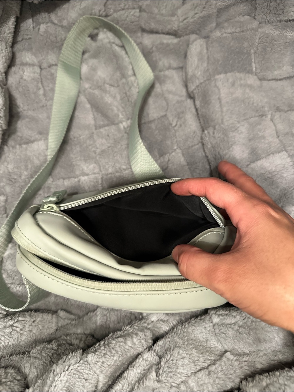 Mint Green Faux Leather Belt Bag - Picture 7 of 10